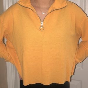 Hollister Yellow Quarter-zip